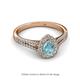 2 - Raisa Desire Aquamarine and Diamond Halo Engagement Ring 