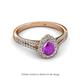 2 - Raisa Desire Amethyst and Diamond Halo Engagement Ring 