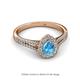 2 - Raisa Desire Blue Topaz and Diamond Halo Engagement Ring 
