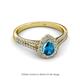 2 - Raisa Desire London Blue Topaz and Diamond Halo Engagement Ring 