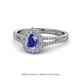 1 - Raisa Desire Tanzanite and Diamond Halo Engagement Ring 