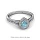 2 - Raisa Desire Aquamarine and Diamond Halo Engagement Ring 