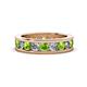1 - Celina 3.40 mm Round Peridot and Diamond Eternity Band 