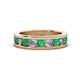 1 - Celina 3.40 mm Round Emerald and Diamond Eternity Band 