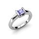 4 - Izna Princess Cut Tanzanite Solitaire Engagement Ring 