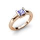 4 - Izna Princess Cut Tanzanite Solitaire Engagement Ring 