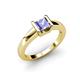 4 - Izna Princess Cut Tanzanite Solitaire Engagement Ring 