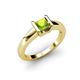 4 - Izna Princess Cut Peridot Solitaire Engagement Ring 