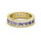 2 - Celina 3.40 mm Round Tanzanite and Diamond Eternity Band 
