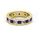 2 - Celina 3.40 mm Round Blue Sapphire and Diamond Eternity Band 