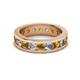 2 - Celina 3.40 mm Round Citrine and Diamond Eternity Band 
