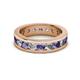 2 - Celina 3.40 mm Round Iolite and Diamond Eternity Band 
