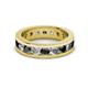 2 - Celina 3.40 mm Round Black and White Diamond Eternity Band 