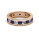 2 - Celina 3.40 mm Round Blue Sapphire and Diamond Eternity Band 