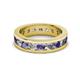 2 - Celina 3.40 mm Round Iolite and Diamond Eternity Band 
