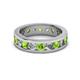 2 - Celina 3.40 mm Round Peridot and Diamond Eternity Band 
