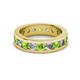 2 - Celina 3.40 mm Round Peridot and Diamond Eternity Band 