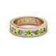 2 - Celina 3.40 mm Round Peridot and Diamond Eternity Band 