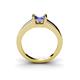 5 - Izna Princess Cut Tanzanite Solitaire Engagement Ring 