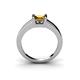 5 - Izna Princess Cut Citrine Solitaire Engagement Ring 