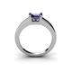5 - Izna Princess Cut Iolite Solitaire Engagement Ring 