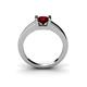5 - Izna Princess Cut Red Garnet Solitaire Engagement Ring 