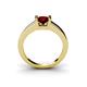 5 - Izna Princess Cut Red Garnet Solitaire Engagement Ring 