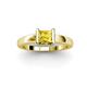 3 - Izna Princess Cut Lab Created Yellow Sapphire Solitaire Engagement Ring 