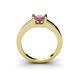 5 - Izna Princess Cut Pink Tourmaline Solitaire Engagement Ring 