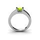5 - Izna Princess Cut Peridot Solitaire Engagement Ring 
