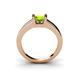 5 - Izna Princess Cut Peridot Solitaire Engagement Ring 