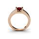 5 - Izna Princess Cut Red Garnet Solitaire Engagement Ring 