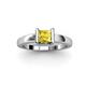 3 - Izna Princess Cut Lab Created Yellow Sapphire Solitaire Engagement Ring 