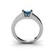 5 - Izna Princess Cut Blue Topaz Solitaire Engagement Ring 