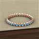 3 - Arria 2.00 mm Blue Topaz Eternity Band 