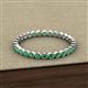 3 - Arria 2.00 mm Created Emerald Eternity Band 