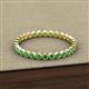 3 - Arria 2.00 mm Created Emerald Eternity Band 