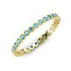 4 - Arria 2.00 mm Blue Topaz Eternity Band 