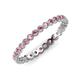 4 - Arria 2.00 mm Rhodolite Garnet Eternity Band 