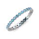 4 - Arria 2.00 mm Blue Topaz Eternity Band 