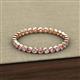 3 - Arria 2.00 mm Pink Tourmaline and Diamond Eternity Band 