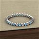3 - Arria 2.00 mm Blue Topaz and Diamond Eternity Band 