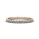 1 - Arria 2.00 mm Blue Topaz and Diamond Eternity Band 