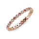 4 - Arria 2.00 mm Pink Tourmaline and Diamond Eternity Band 