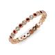 4 - Arria 2.00 mm Red Garnet and Diamond Eternity Band 