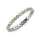 4 - Arria 2.00 mm Yellow and White Diamond Eternity Band 