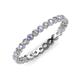 4 - Arria 2.00 mm Tanzanite and Diamond Eternity Band 