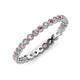 4 - Arria 2.00 mm Rhodolite Garnet and Diamond Eternity Band 