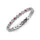 4 - Arria 2.00 mm Pink Tourmaline and Diamond Eternity Band 