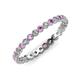 4 - Arria 2.00 mm Amethyst and Diamond Eternity Band 